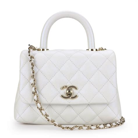 chanel bag white mini